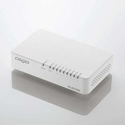 Giga対応Hub 1000BASE-T対応 スイッチングハブ 8ポート プラスチック 電源外付 ホワイト EHC-G08PA-W