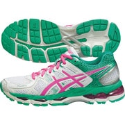 LADY GEL-KAYANO21-slim(レディ ゲルカヤノ21) ランニングシューズ レディース 25.0cm ホワイト×フラッシュピンク [TJG731]