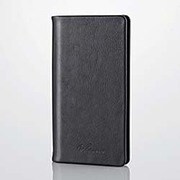 PM-SOZ3PLFSBK [XperiaZ3用 レザーケース 横フラップ スタンド ブラック]