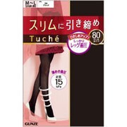 トゥシェ 無地タイツ 80デニール M~L 026 ブラック THW85F