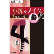 トゥシェ 無地タイツ 80デニール着圧タイツ M~L 026 ブラック THW88F