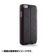 iPhone 6 Soft-Tec Wallet - Black "Tech Grip"/Red Suede [iPhone 6用 手帳型ケース]