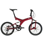 折りたたみ自転車 LGS-JEDI MS 415mm 20型 外装9段変速 ニッケルレッド 15LG-JMS-01