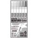 アルコールツインマーカー NEOPIKO-Color（ネオピコカラー） グレーカラー6色セット 311-6017