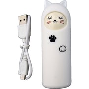 リチウム充電器 キャット sleep ホワイト 2200mAh USB出力：1ポート 最大：1A アニマル充電器