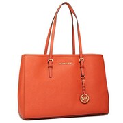 30T3GTVT7L ORANGE [MICHAEL MICHAEL KORS 800 Jet Set Travel SAFFIANO LEATHER LG EW TOTE トートバッグ ORANGE]