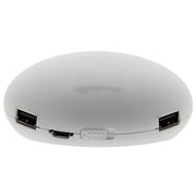 モバイルバッテリー 2×USBモデル(USB出力:2ポート 最大合計:1.5A) Maxpods(マックスポッズ) 5200mAh ホワイト IBP-MXPWHT