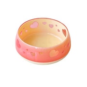 おいしく見えるワン食器 M ピンクハート [犬用食器]