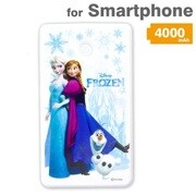 ディズニーモバイルバッテリー 4000mAh USB出力:1ポート 最大:1A アナと雪の女王 全身 CG 202-825