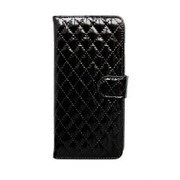 SW-LT1404-BK [Leather Case エナメルキルティング二折横開 ブラック iPhone 6 Plus 5.5インチ]