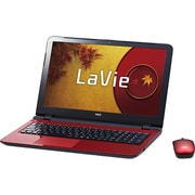 LaVie(ラヴィ) S LS150/TS 15.6型ワイド液晶/HDD750GB/DVDスーパーマルチドライブ/Windows 8.1 Update 64ビット/ルミナスレッド PC-LS150TSR
