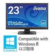 PROLITE 23型ワイド液晶ディスプレイ マーベルブラック E2380HSD-B1