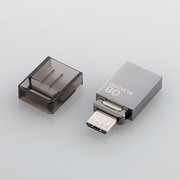 OTG USB3.0対応メモリ スマートフォン タブレット用USBメモリ 8GB ダークグレー MF-SBU308GDG