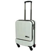 スーツケース フロントオープン 旅行日数目安:1~2泊 35L TSAロック搭載 機内持ち込み可 ベージュカーボン SK-0685-48