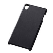 RT-SO01GLC10/B [Xperia Z3用 オープンタイプ・テクスチャー・レザージャケット 合皮タイプ ヘアラインブラック]