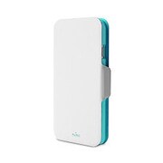 IPC647WALLETWHI1 [iPhone 6 BI-COLOR WALLET 3 CARD POCKETS WHITE TURQUOISE]