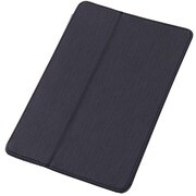 iPad Air 2用 スリープモード対応フラップレザー 合皮 ヘアラインブラック RT-PA6LC8-B