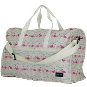H0004 226 [折りたたみ大型ボストンバッグ フラミンゴアイボリー]