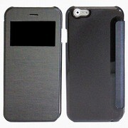 IQ-IP6PKO-BK [iPhone 6 Plus 小窓付き横開きケース ブラック]