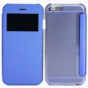 IQ-IP6PKO-BL [iPhone 6 Plus 小窓付き横開きケース ブルー]