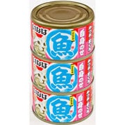 マルウオ [猫用 白身のせ かつお まぐろ 3缶]