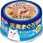 CIAO 近海まぐろ 近海かつお [猫用 近海まぐろ かつお しらす入り 80g]