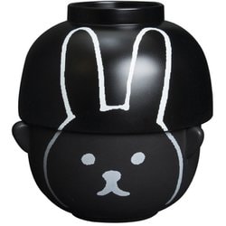 黒うさぎの汁椀茶碗セット SAN2322-1