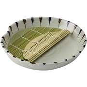 萬古焼 麺の器 麺鉢 すのこ付 呉須錆十草 05962