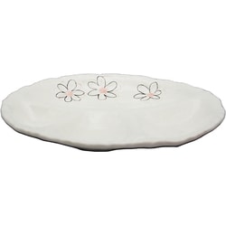 萬古焼 仕切プレート 花夢 赤 12272