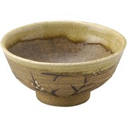 萬古焼 軽量強化 茶碗 ビードロ麦絵 14328