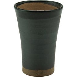 九谷焼 和窯  ビアカップ  250ml 黒釉焼締め N702-03