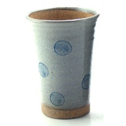 N703-07 [九谷焼 和窯  ビアカップ  250ml 染水玉]