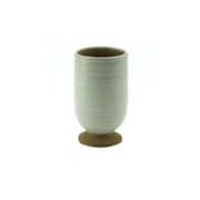 N704-01 [九谷焼 和窯  足付 ビアカップ  250ml 白釉]