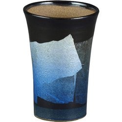 九谷焼 和窯  ビアカップ  250ml 銀彩 青色 N705-05