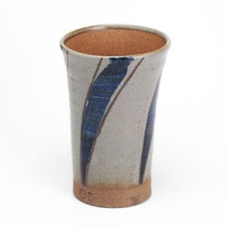 九谷焼 和窯  ビアカップ  350ml 斜線十草 N702-14