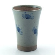 N703-15 [九谷焼 和窯  ビアカップ  250ml 染付かに小紋]