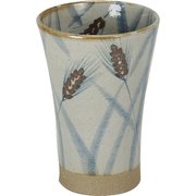 N703-19 [九谷焼 和窯  ビアカップ  250ml 麦]