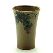N704-11 [九谷焼 和窯  ビアカップ  350ml 色絵ぶどう]