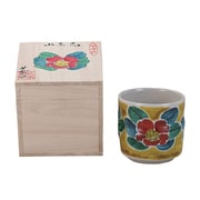 九谷焼 猛作 色いろかっぷ 桐箱入 吉田屋山茶花 N39-03