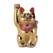 九谷焼 招き猫 金ぬり 4号 (右手) N76-16