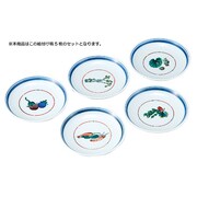 九谷焼 4.5号皿揃 野菜絵変り K3-33