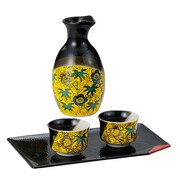 九谷焼 晩酌揃 吉田屋松竹梅(盆付) 箱入り K3-1223