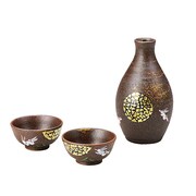 九谷焼 晩酌揃 月見うさぎ 箱入り K3-1229