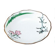 九谷焼 4号皿揃 草花絵変り K3-40