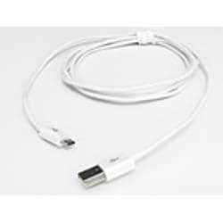 2A出力 Quick Charge 2.0対応 USB充電通信ケーブル 150cm ホワイト QX-043WH
