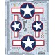 KW148125 [1/48スケール 米陸軍航空隊 B-17F/G フライングフォートレス 基本ステンシルセット （国籍マーク赤縁付） デカール]