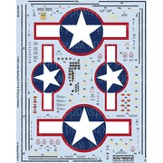 KW148125 [1/48スケール 米陸軍航空隊 B-17F/G フライングフォートレス 基本ステンシルセット （国籍マーク赤縁付） デカール]