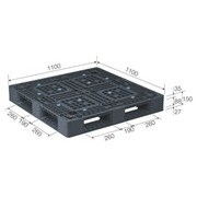 812900 [812900 パレット 2個 ブラック]