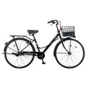 シティサイクル カラーズ・ツインロック 26型 変速なし ピュアブラック B-CLF612B