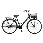 シティサイクル カラーズ・ツインロック 27型 内装3段変速 ピュアブラック B-CLF732B
